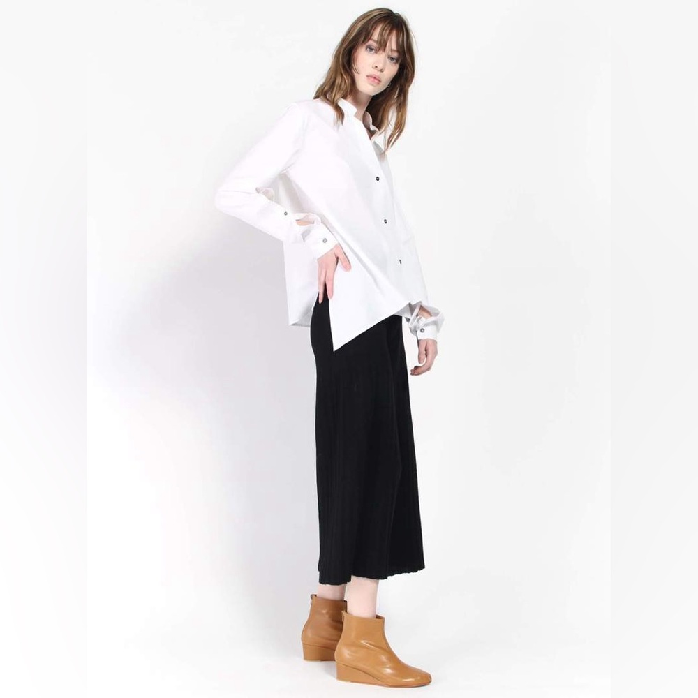 NWT Ji Oh Unbalanced Shirt - White - Picture 5 of 10